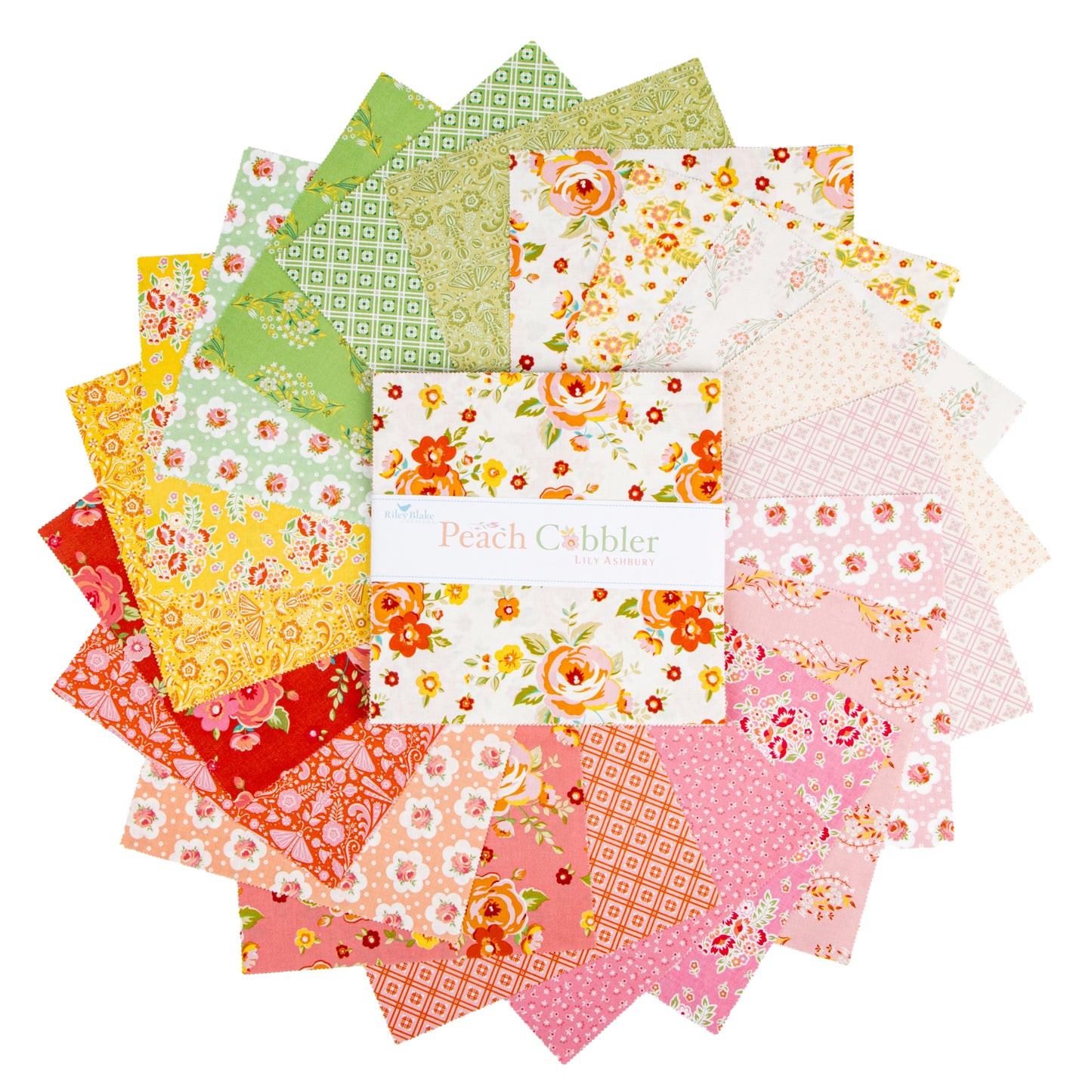Peach Cobbler 10 Inch Stacker (42 pieces) by Lily Ashbury for Riley Blake Designs (10-17420-42)