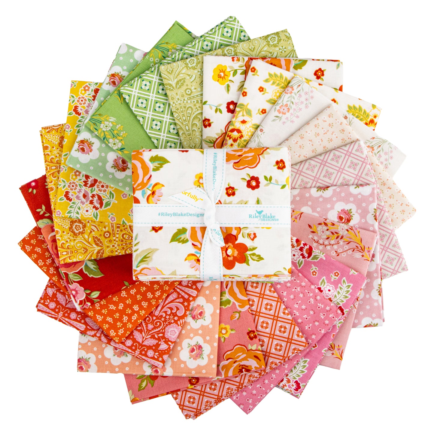 Peach Cobbler Fat Quarter Bundle (21 pieces) by Lily Ashbury for Riley Blake Designs (17420AB)