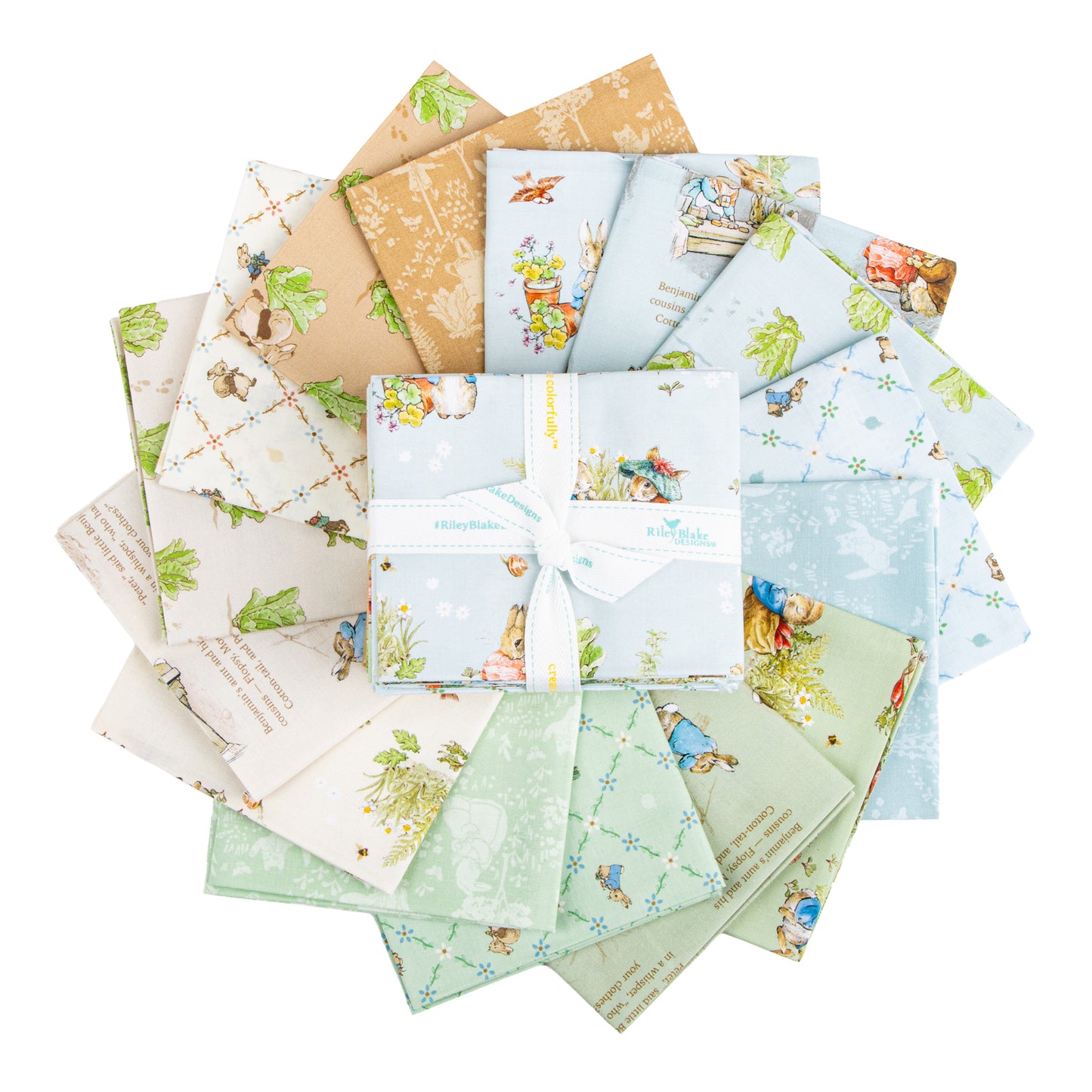 Peter Rabbit™ and Benjamin Bunny™ Fat Quarter Bundle (15 pieces) by Riley Blake Designs (FQ-17250-15)