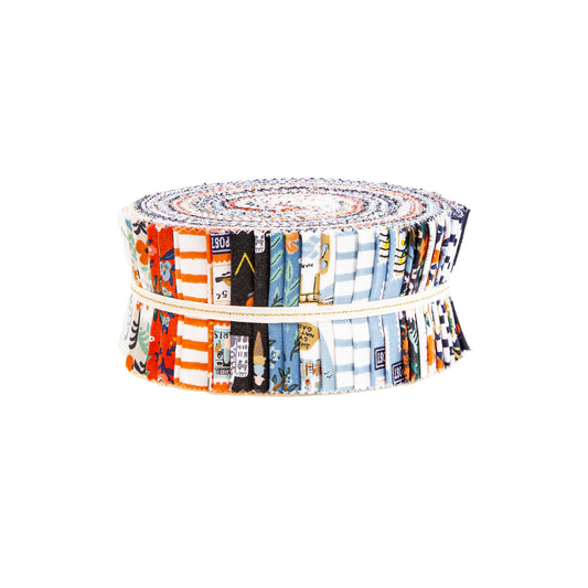 Bon Voyage Jelly Roll (40 pcs) by Rifle Paper Co. for Cotton and Steel