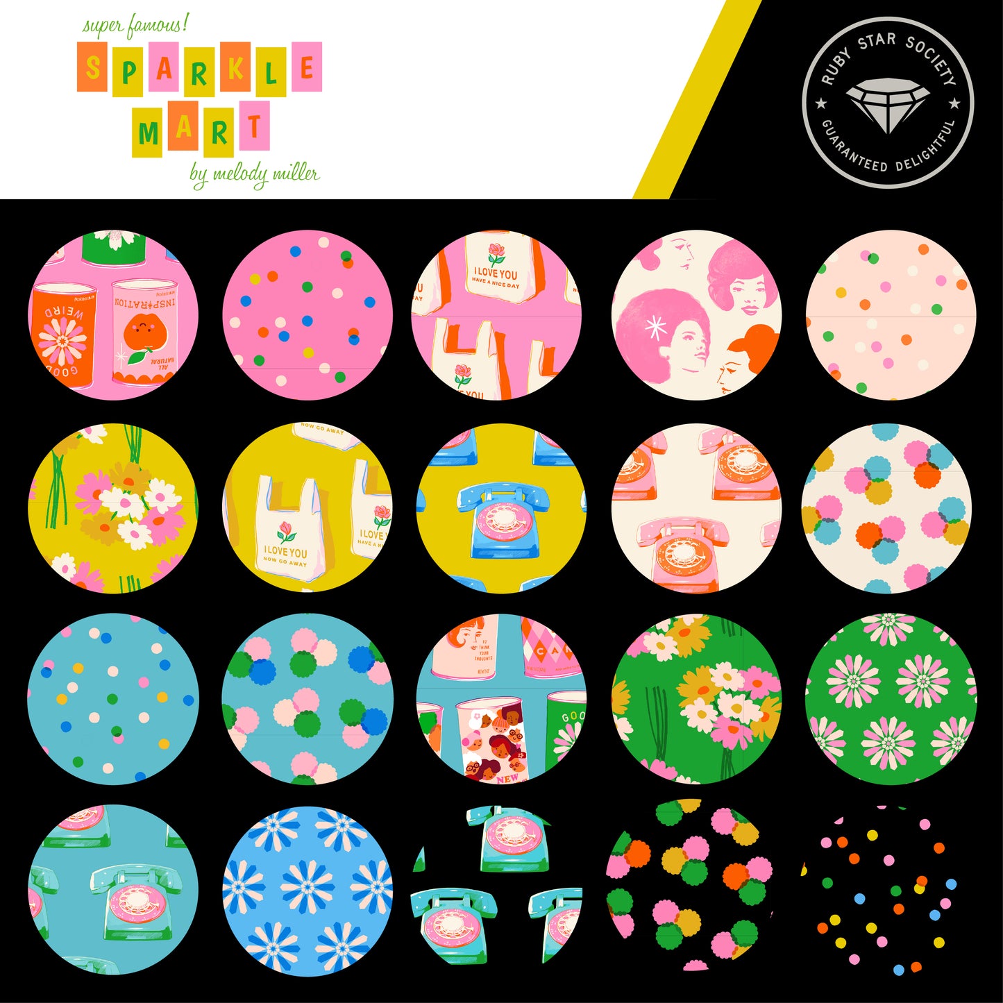 Sparkle Mart Fabric Collection by Melody Miller for Ruby Star Society at Lily Bella Fabrics