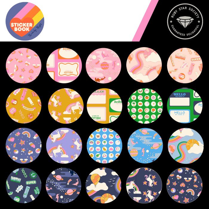 Sticker Book Fabric Collection by Kimberly Kight for Ruby Star Society at Lily Bella Fabrics
