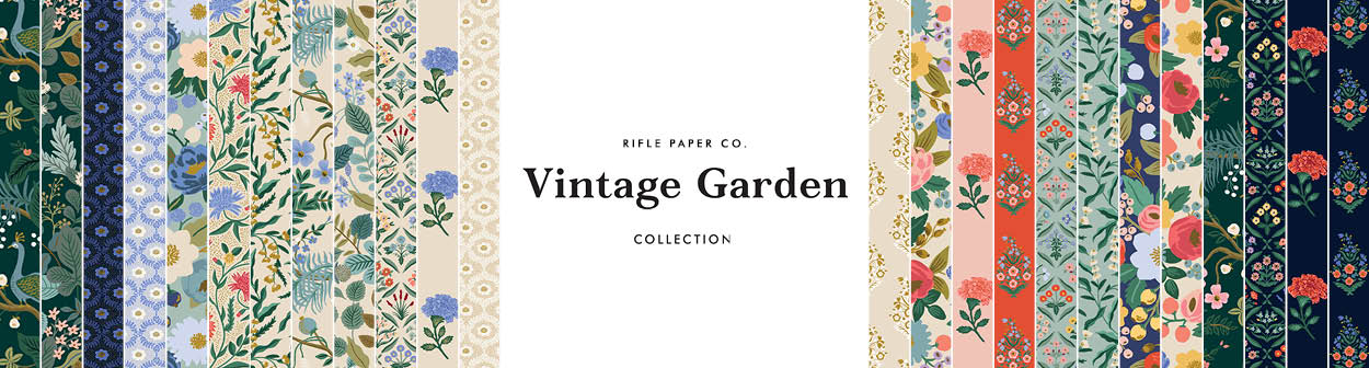 Vintage Garden Fabric Collection by Rifle Paper Co. for Cotton+Steel at Lily Bella Fabrics