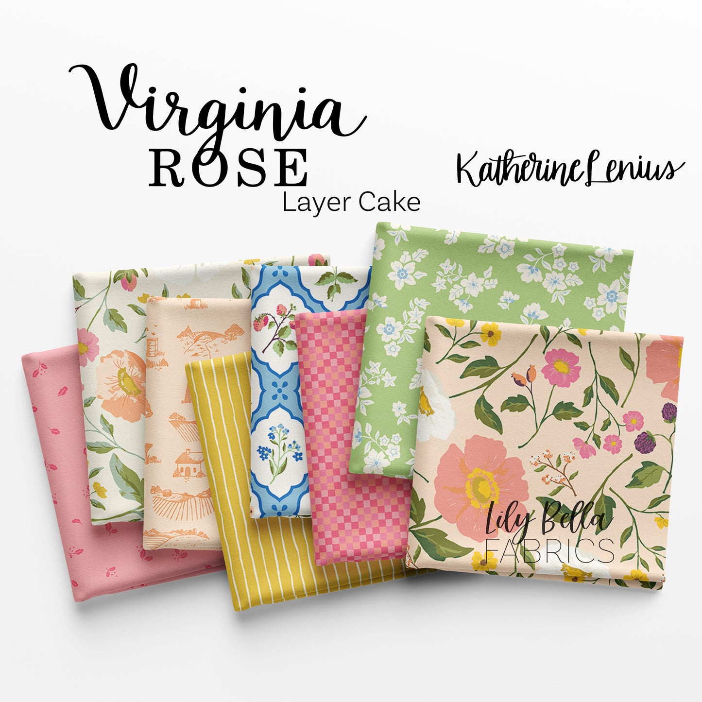 Virginia Rose 10 Inch Stacker (42 pieces) by Katherine Lenius for Riley Blake Designs (10-17320-42)