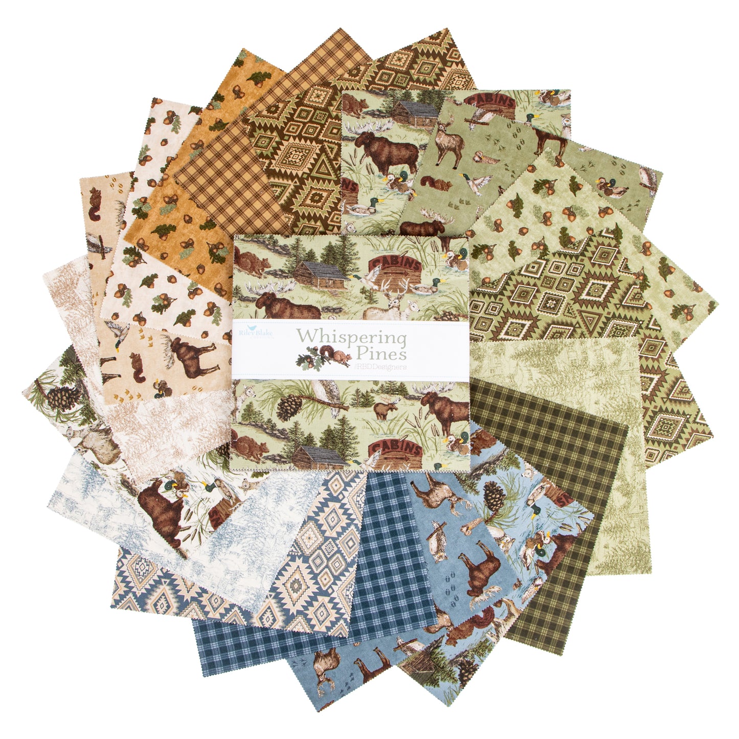 Whispering Pines 10 Inch Stacker (42 pieces) by The RBD Designers for Riley Blake Designs (10-17950-42)