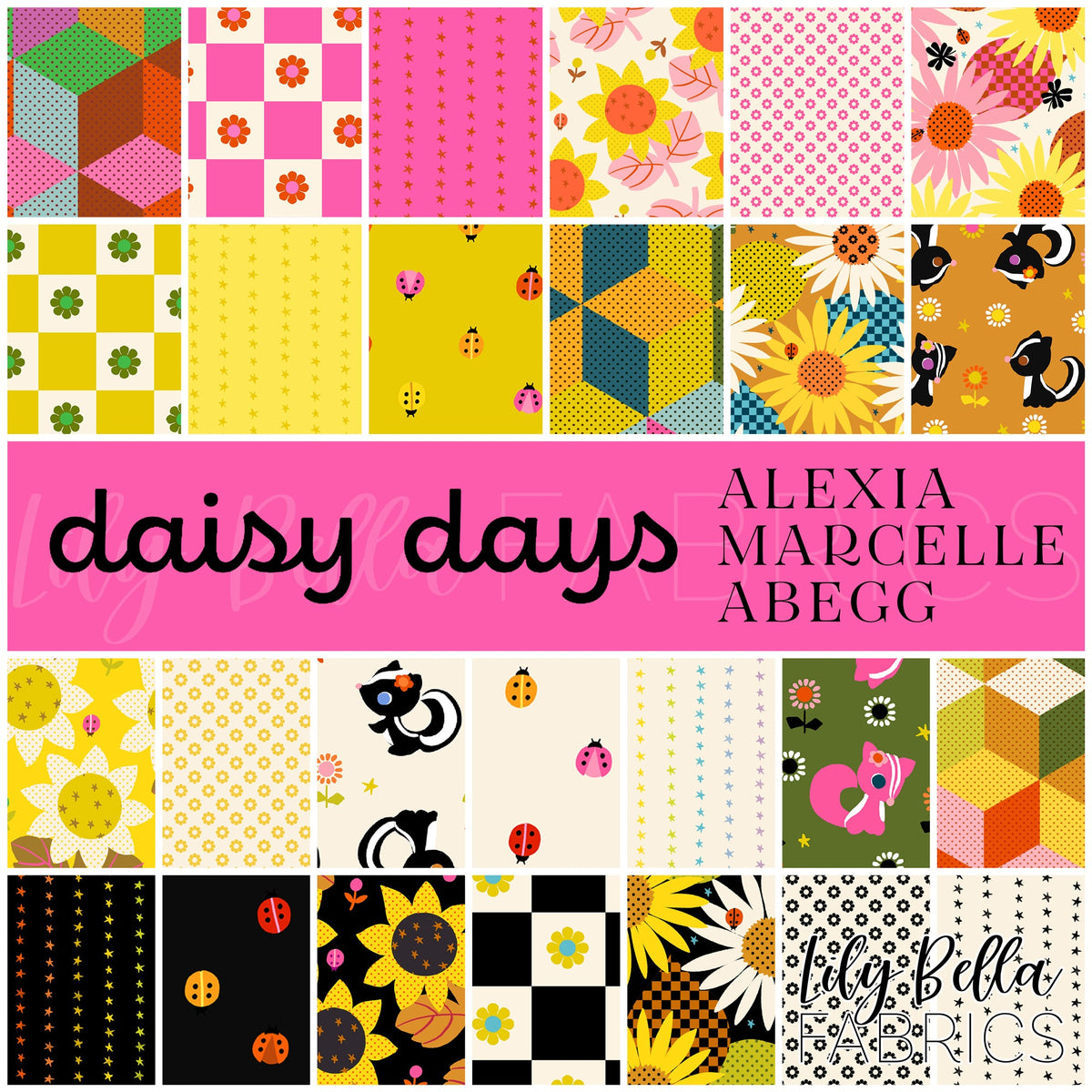 Daisy Days Fabric Collection by Alexia Marcelle Abegg for Ruby Star Society at Lily Bella Fabrics