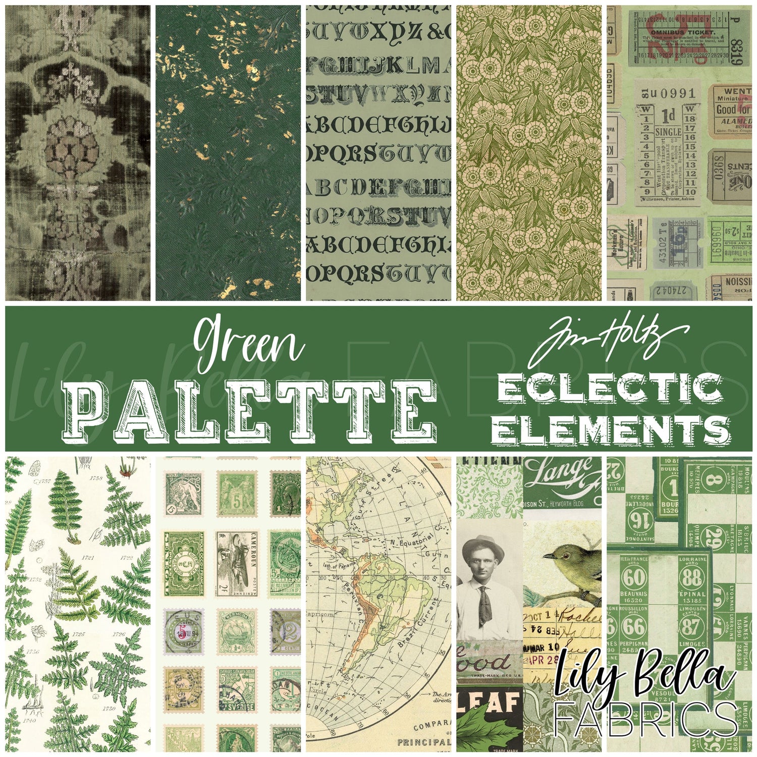 Eclectic Elements Palette: Green by Tim Holtz