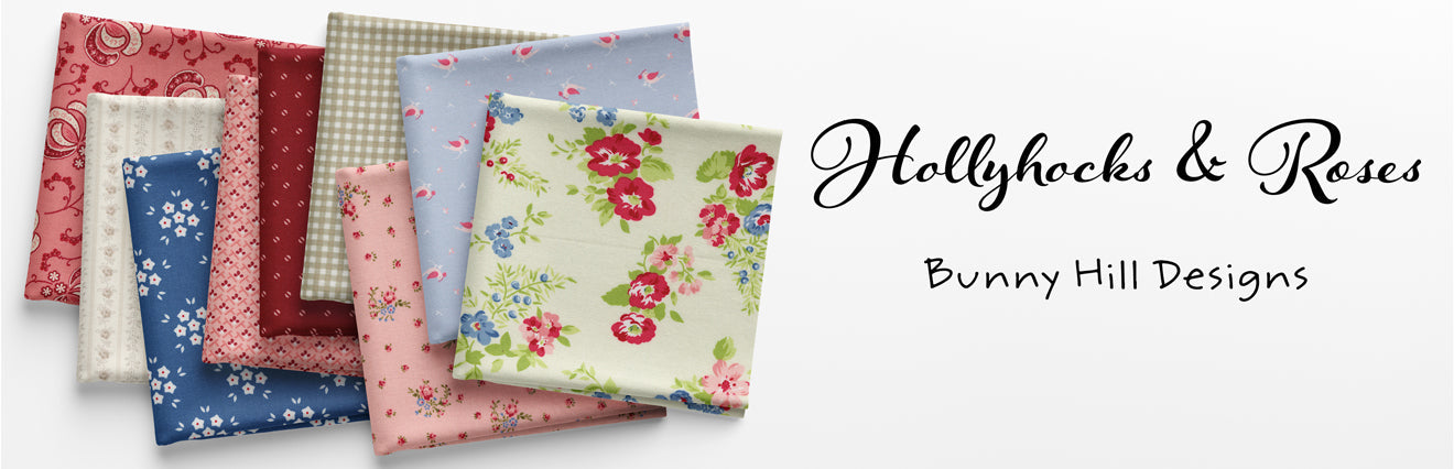 Hollyhocks & Roses by Bunny Hill Designs