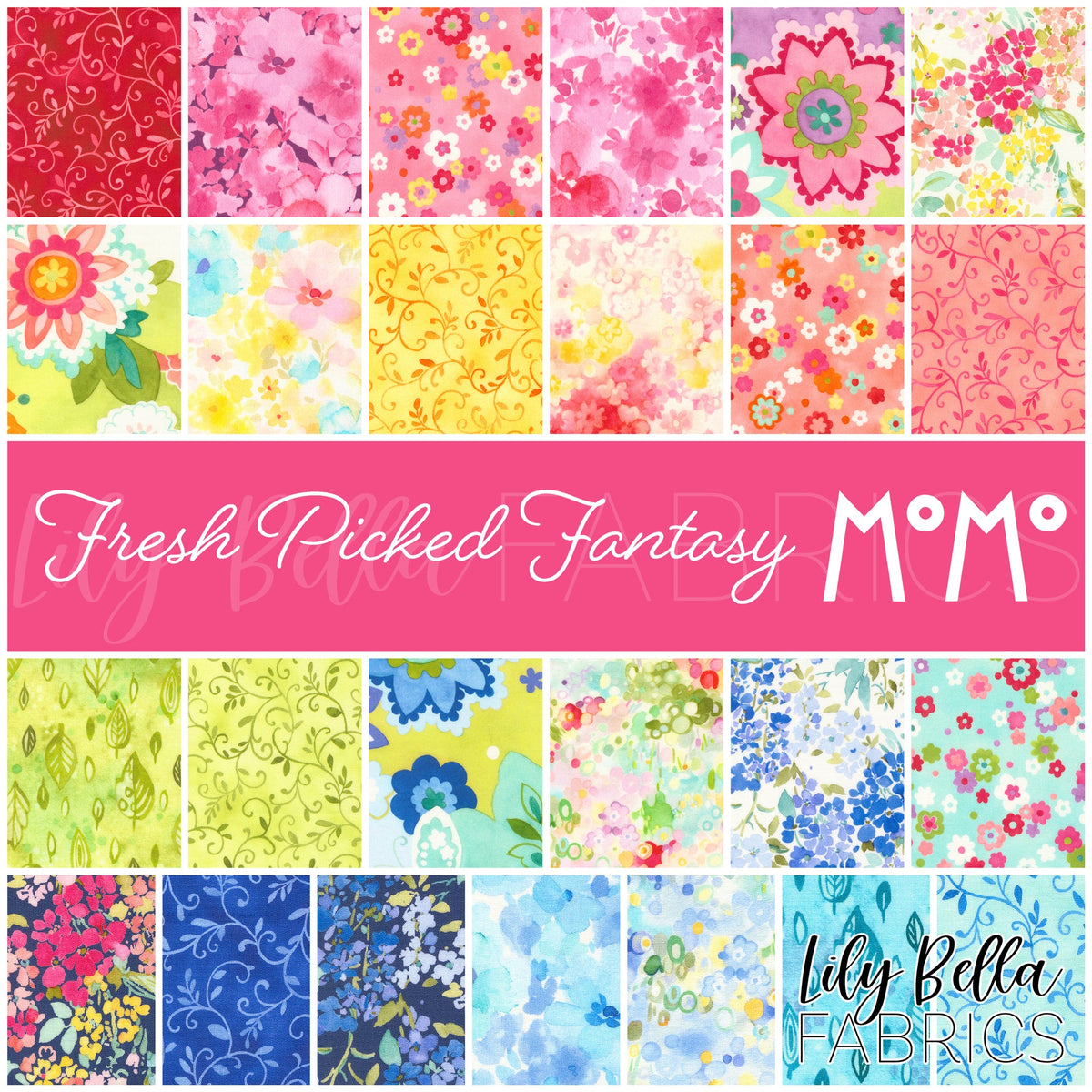 Fresh Picked Fantasy Fabric Collection by MoMo for Moda at Lily Bella Fabrics