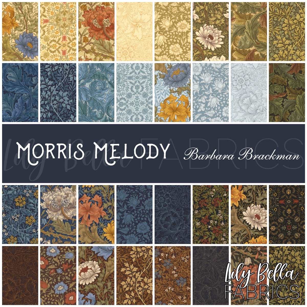Morris Muse Fabric Collection by Barbara Brackman for Moda at Lily Bella Fabrics