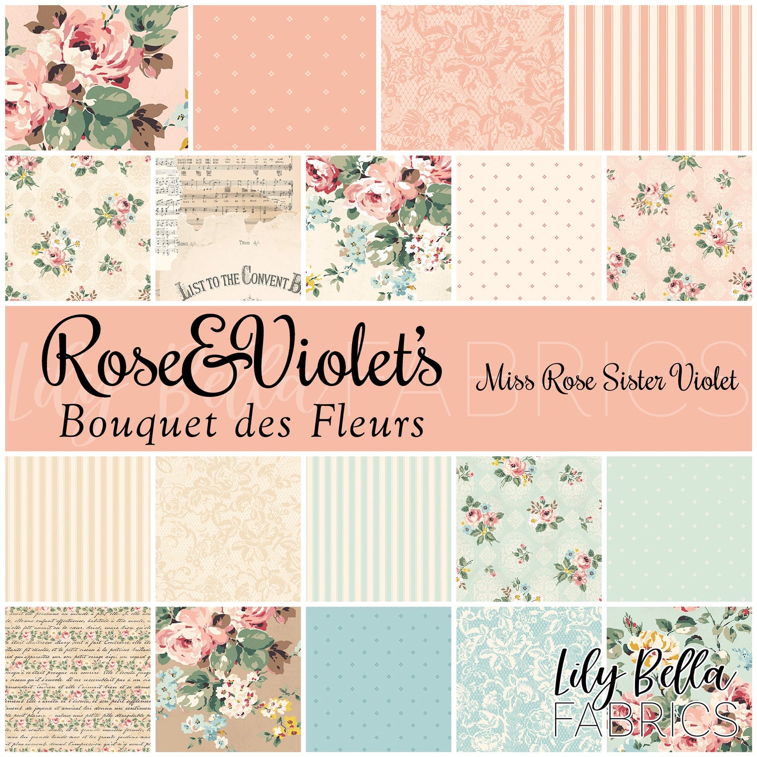 Rose and Violet's Bouquet des Fleurs by Miss Rose Sister Violet