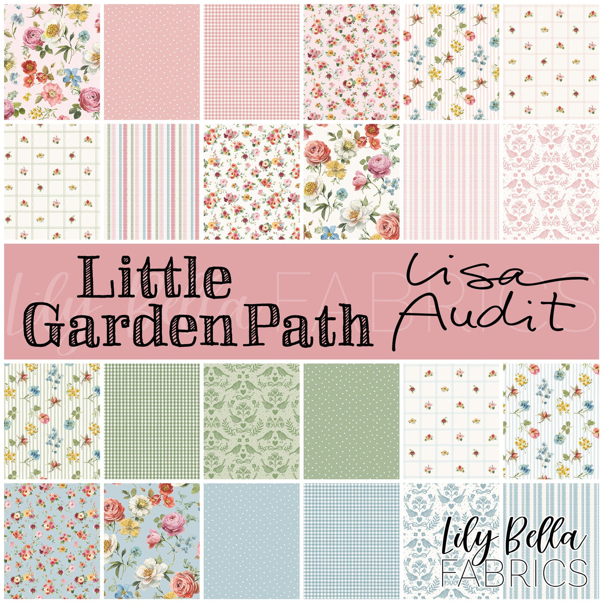 Little Garden Path Fabric Collection by Lisa Audit for Riley Blake Designs at Lily Bella Fabrics