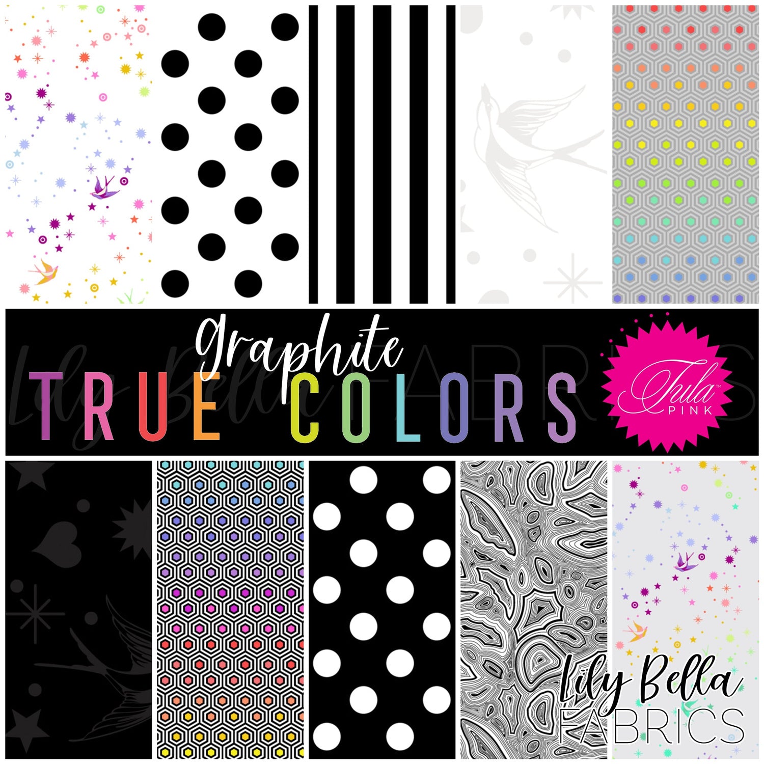 True Colors - Graphite by Tula Pink