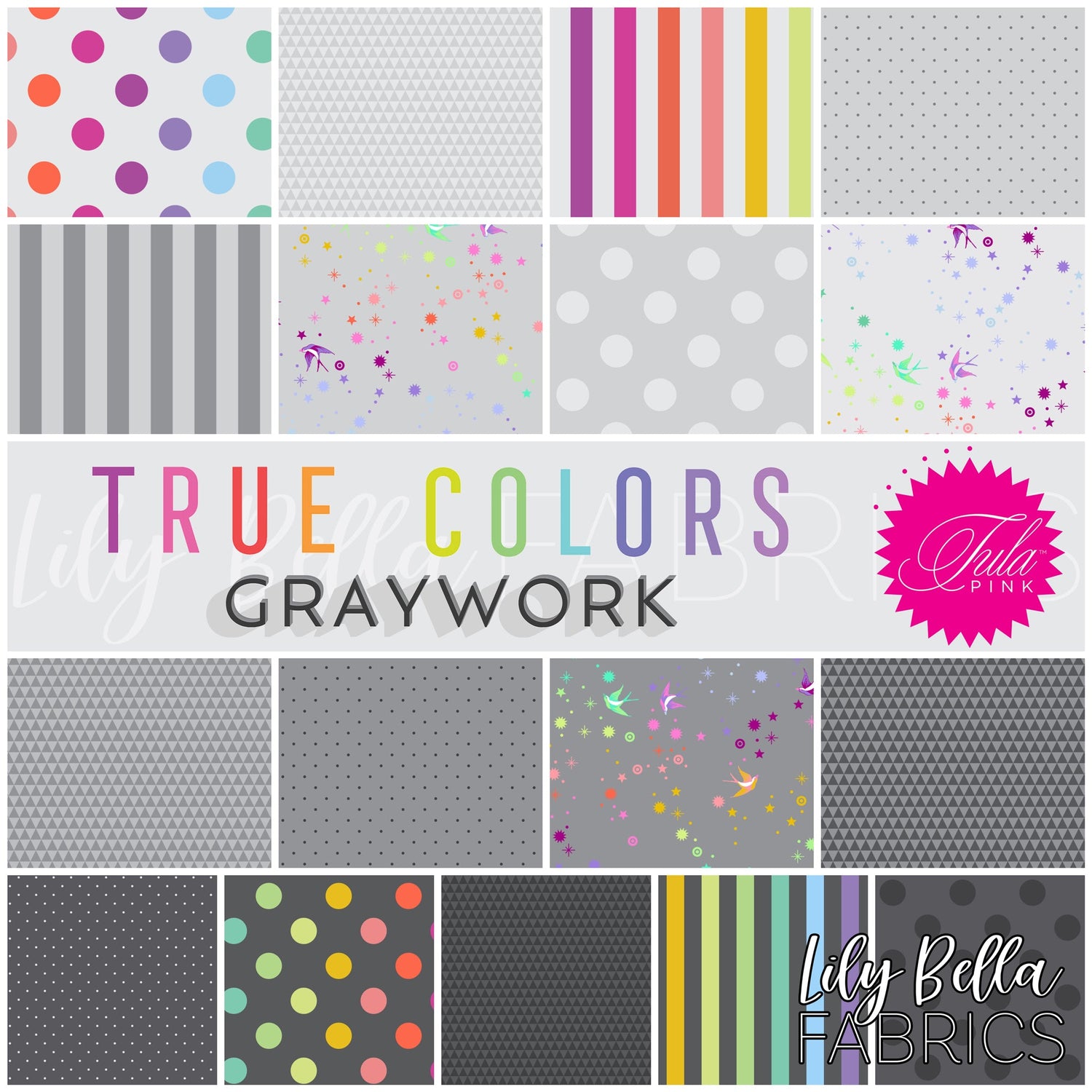 True Colors - Graywork by Tula Pink