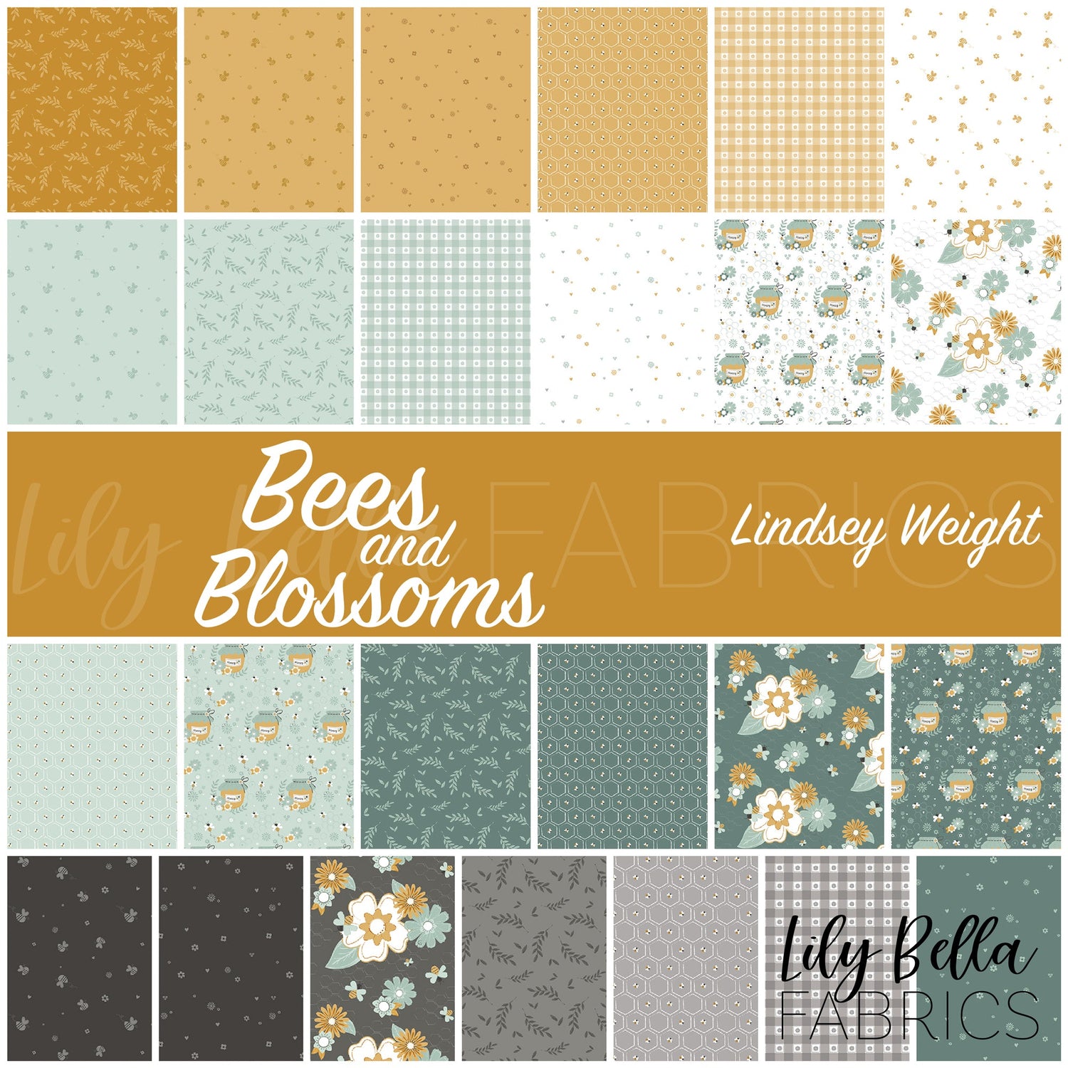Bees and Blossoms Fabric Collection by Lindsey Weight for Riley Blake Designs at Lily Bella Fabrics