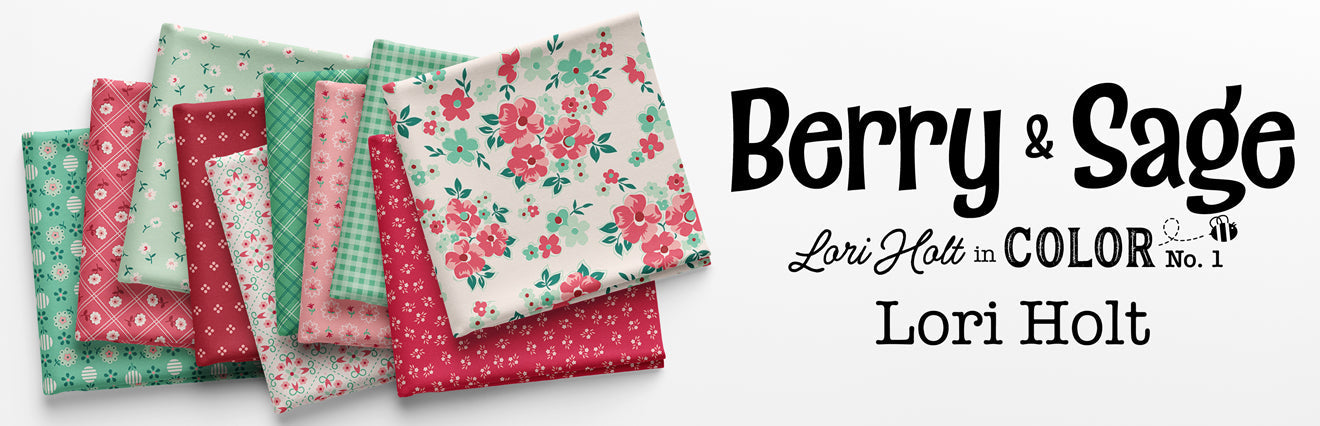 Berry and Sage Fabric Collection by Lori Holt for Riley Blake Designs at Lily Bella Fabrics