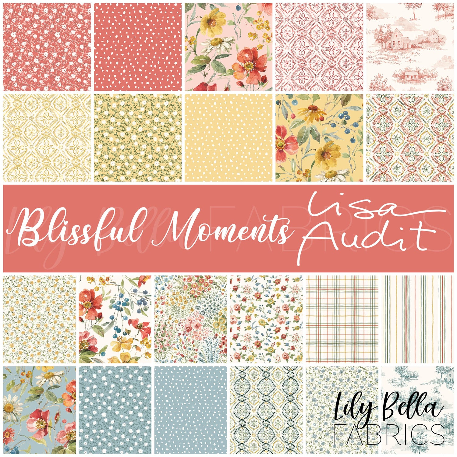 Blissful Moments Fabric Collection by Lisa Audit for Riley Blake Designs at Lily Bella Fabrics