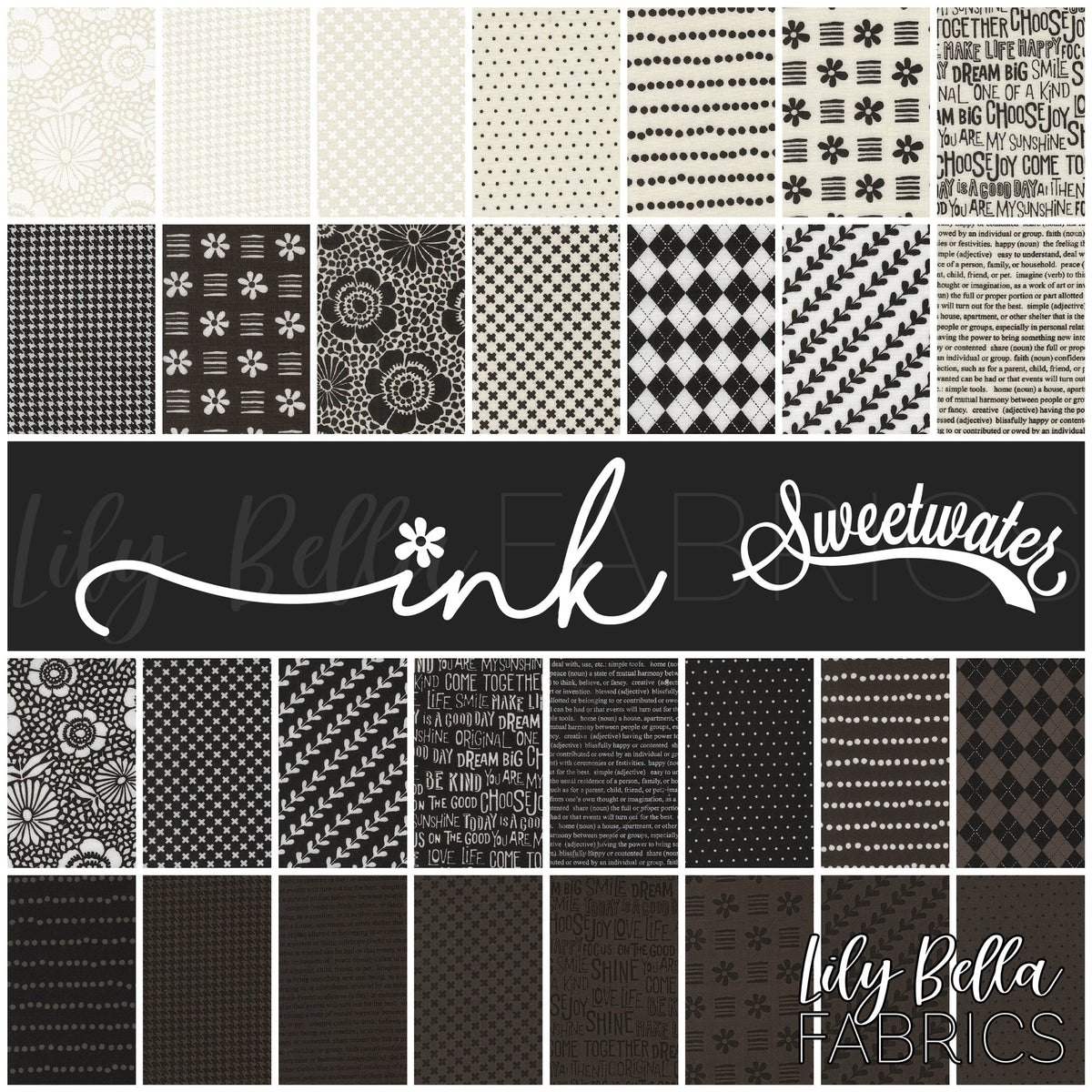 Ink Fabric Collection by Sweetwater for Moda at Lily Bella Fabrics