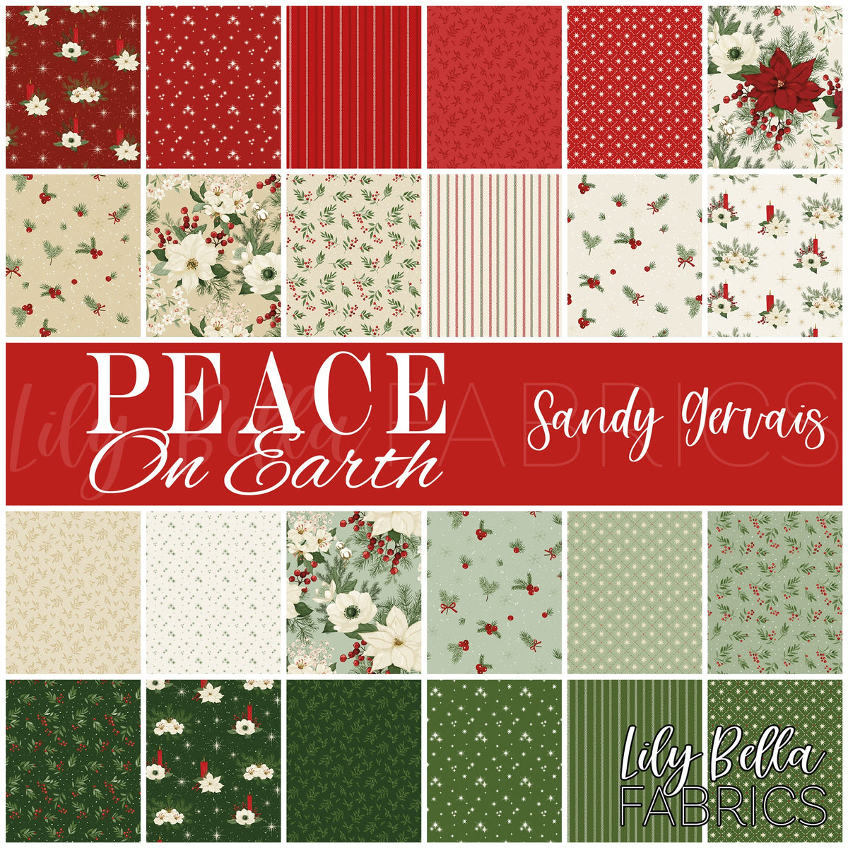 Peace on Earth Fabric Collection by Sandy Gervais for Riley Blake Designs at Lily Bella Fabrics