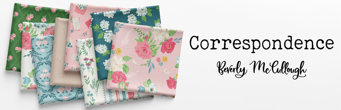 Correspondence Fabric Collection by Beverly McCullough for Riley Blake Designs at Lily Bella Fabrics