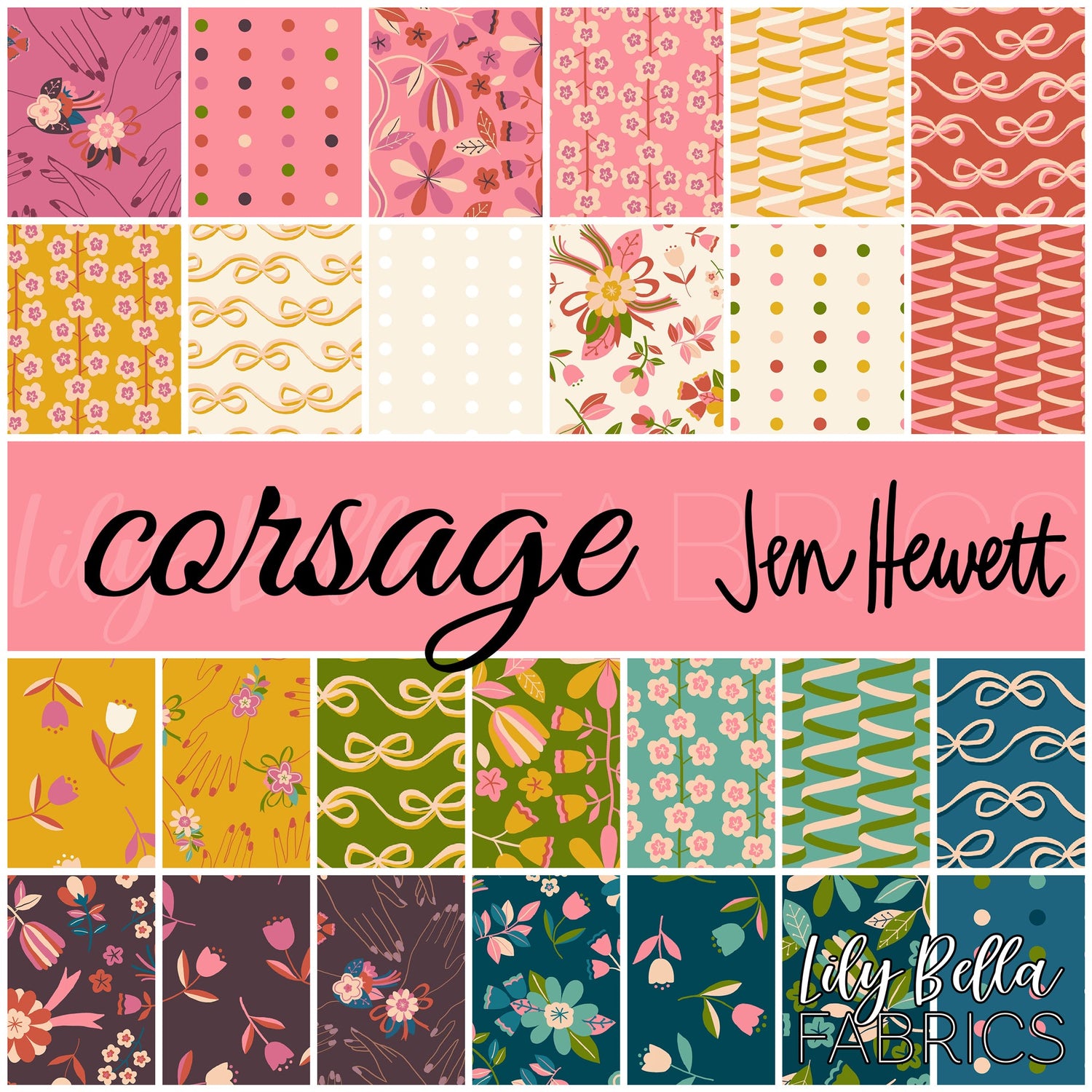 Corsage Fabric Collection by Jen Hewett for Ruby Star Society at Lily Bella Fabrics
