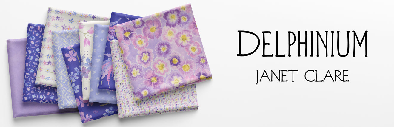 Delphinium Fabric Collection by Janet Clare for Moda at Lily Bella Fabrics
