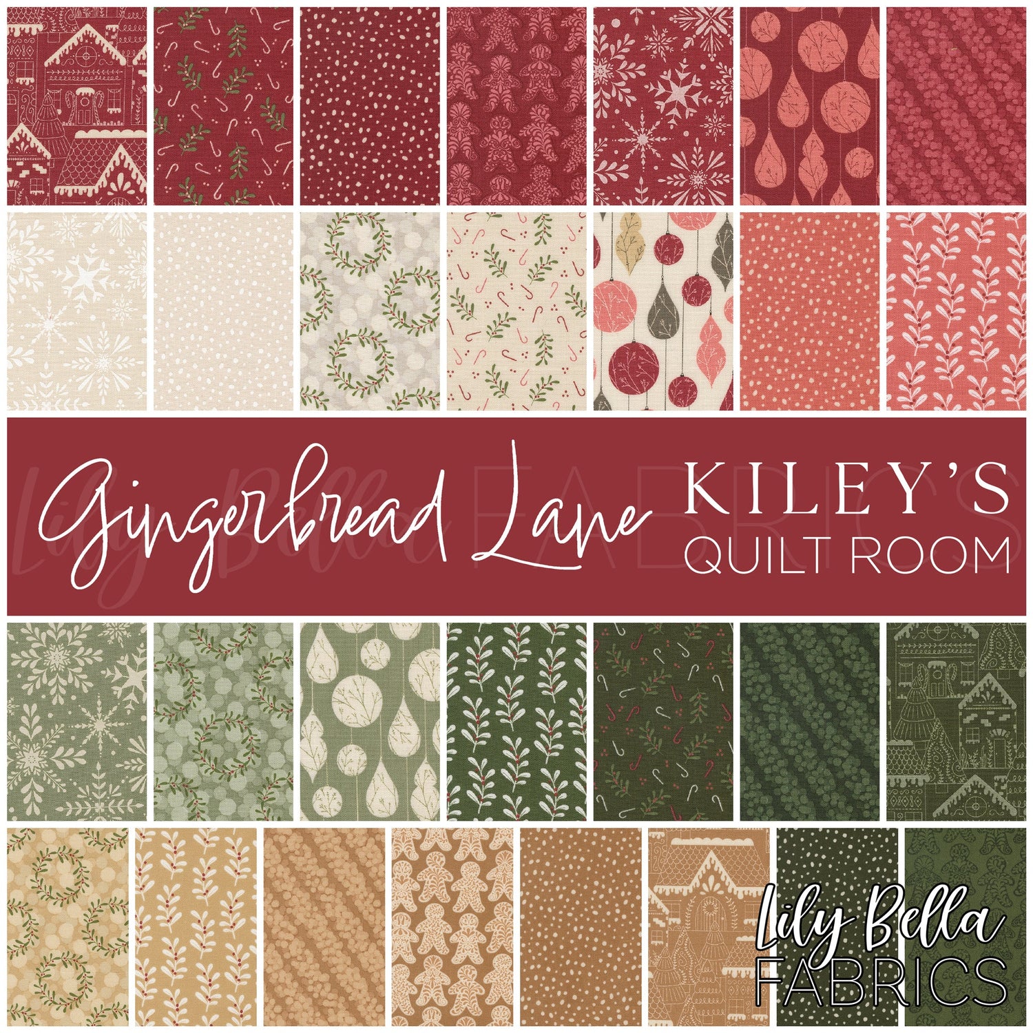 Gingerbread Lane Fabric Collection by Kiley's Quilt Room for Moda at Lily Bella Fabrics