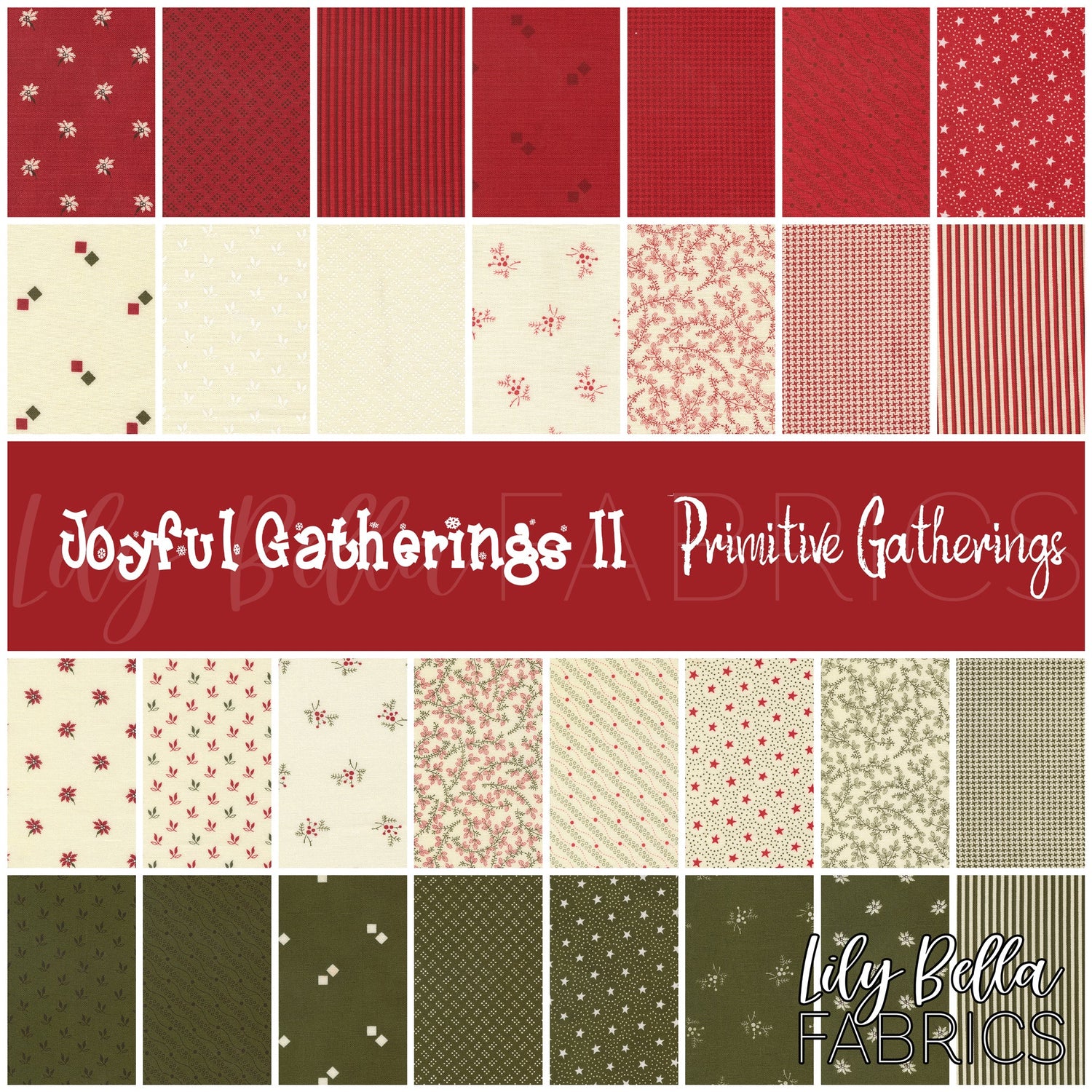 Joyful Gatherings II Fabric Collection by Primitive Gatherings for Moda at Lily Bella Fabrics