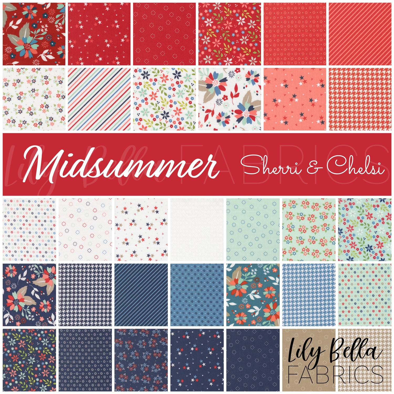 Midsummer Fabric Collection by Sherri and Chelsi for Moda at Lily Bella Fabrics
