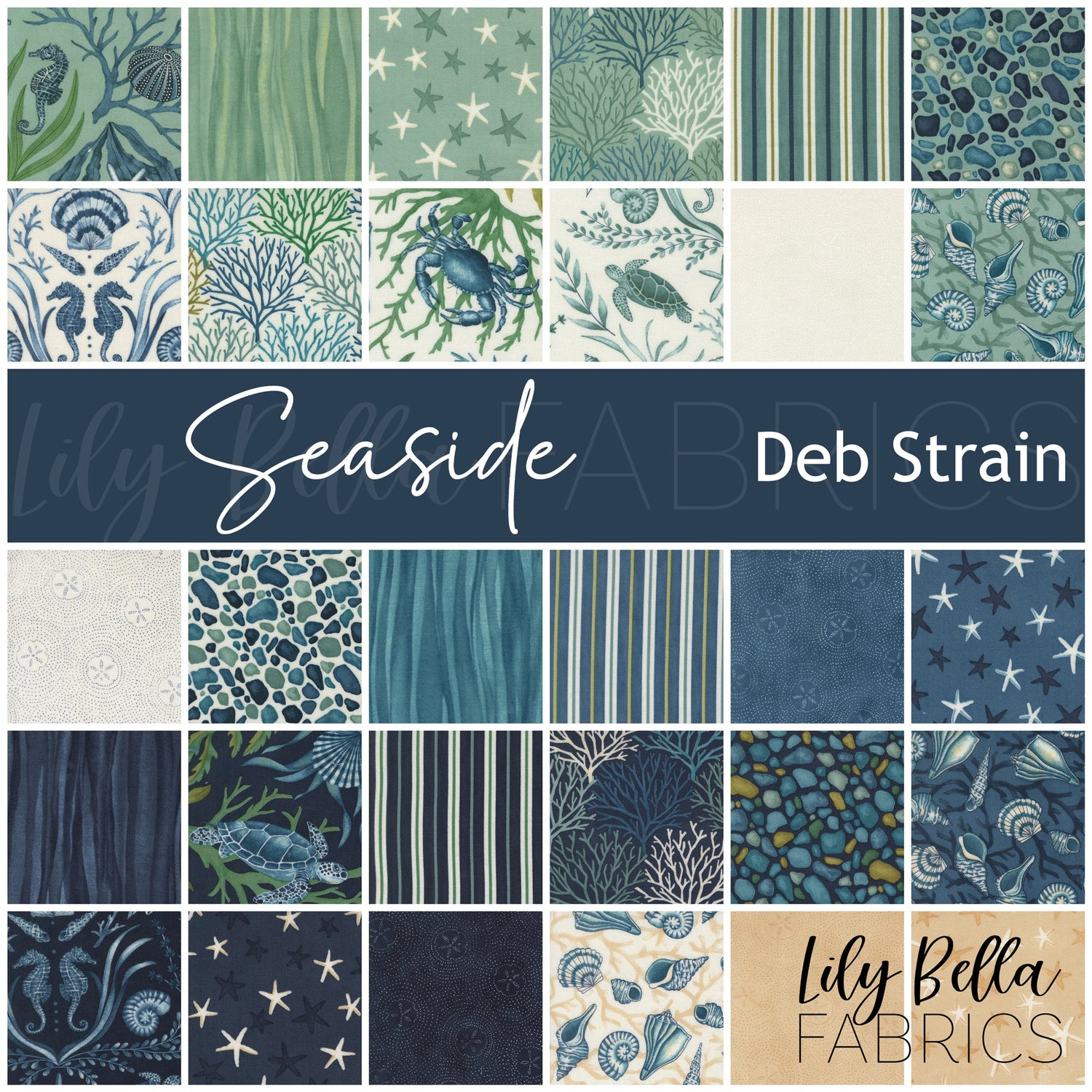 Seaside Fabric Collection by Deb Strain for Moda at Lily Bella Fabrics