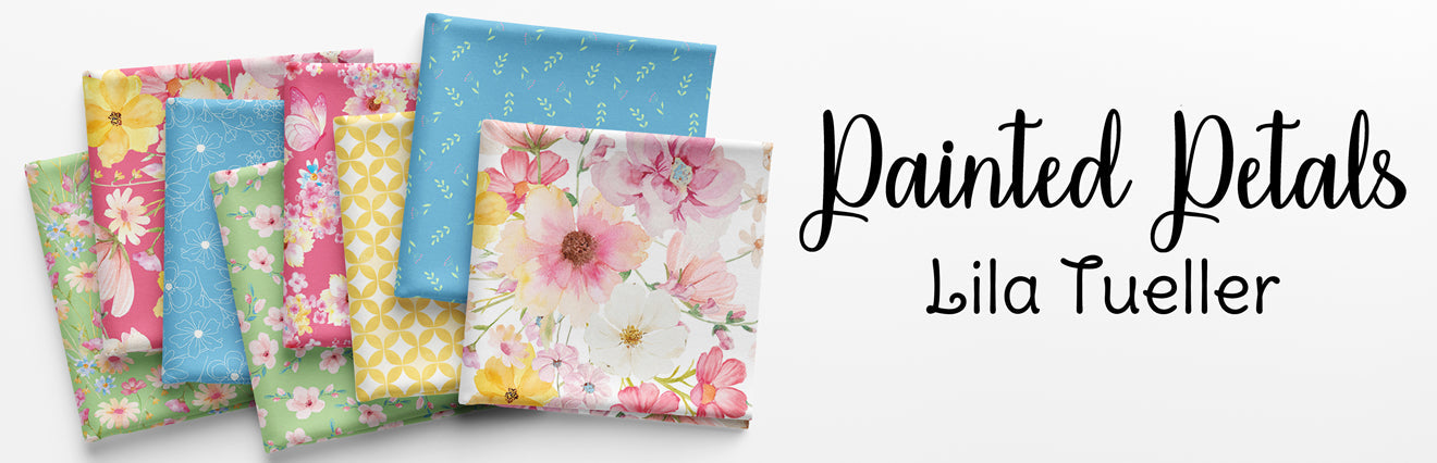 Painted Petals Fabric Collection by Lila Tueller for Riley Blake Designs at Lily Bella Fabrics