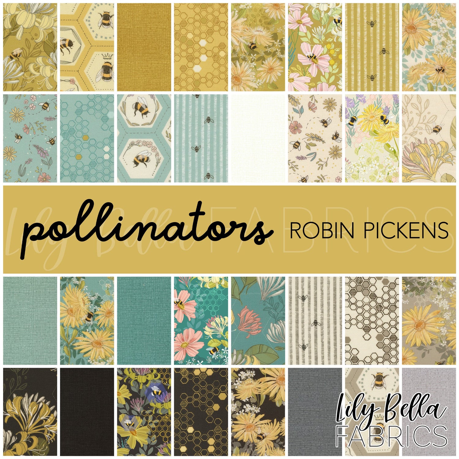Pollinators Fabric Collection by Robin Pickens for Moda at Lily Bella Fabrics