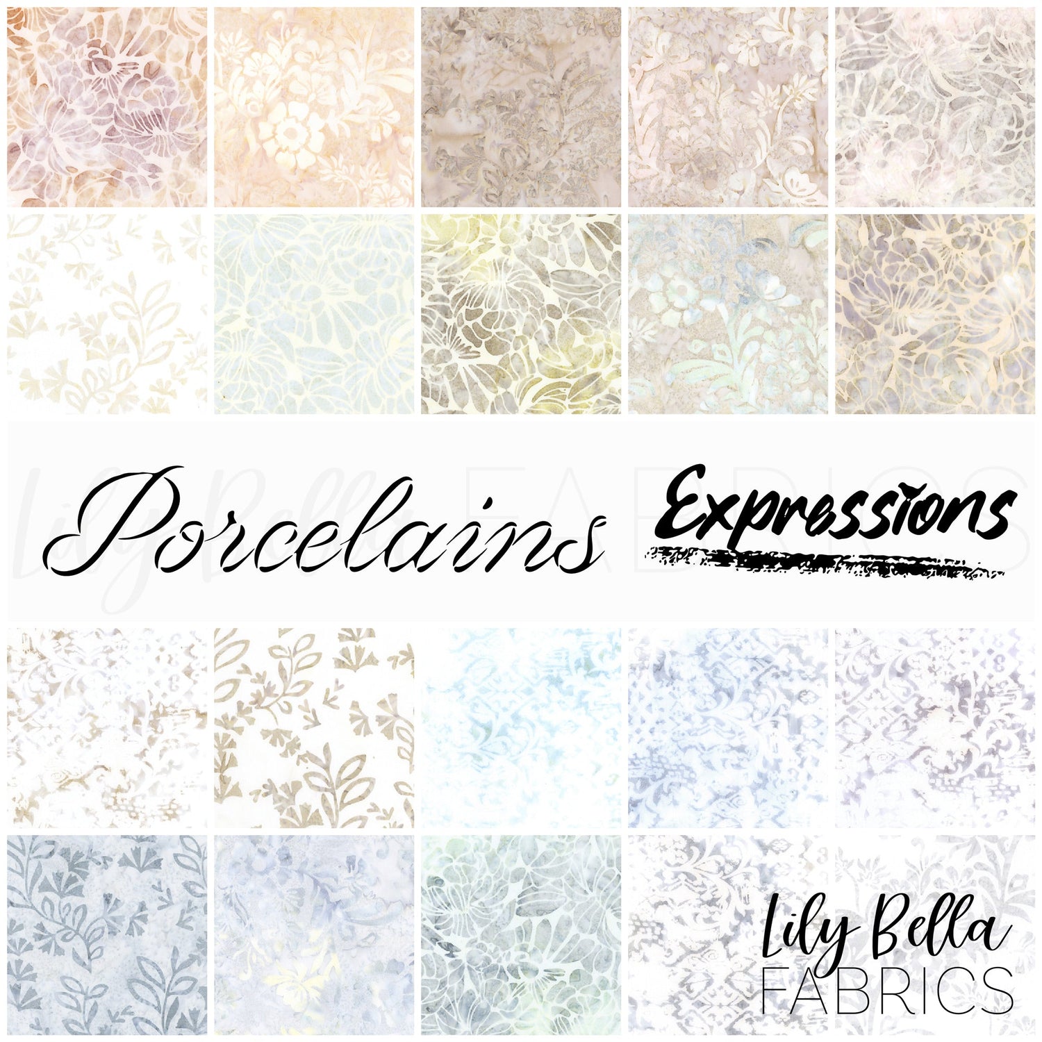 Porcelains Expressions Batiks Fabric Collection by Riley Blake Designs for 0 at Lily Bella Fabrics