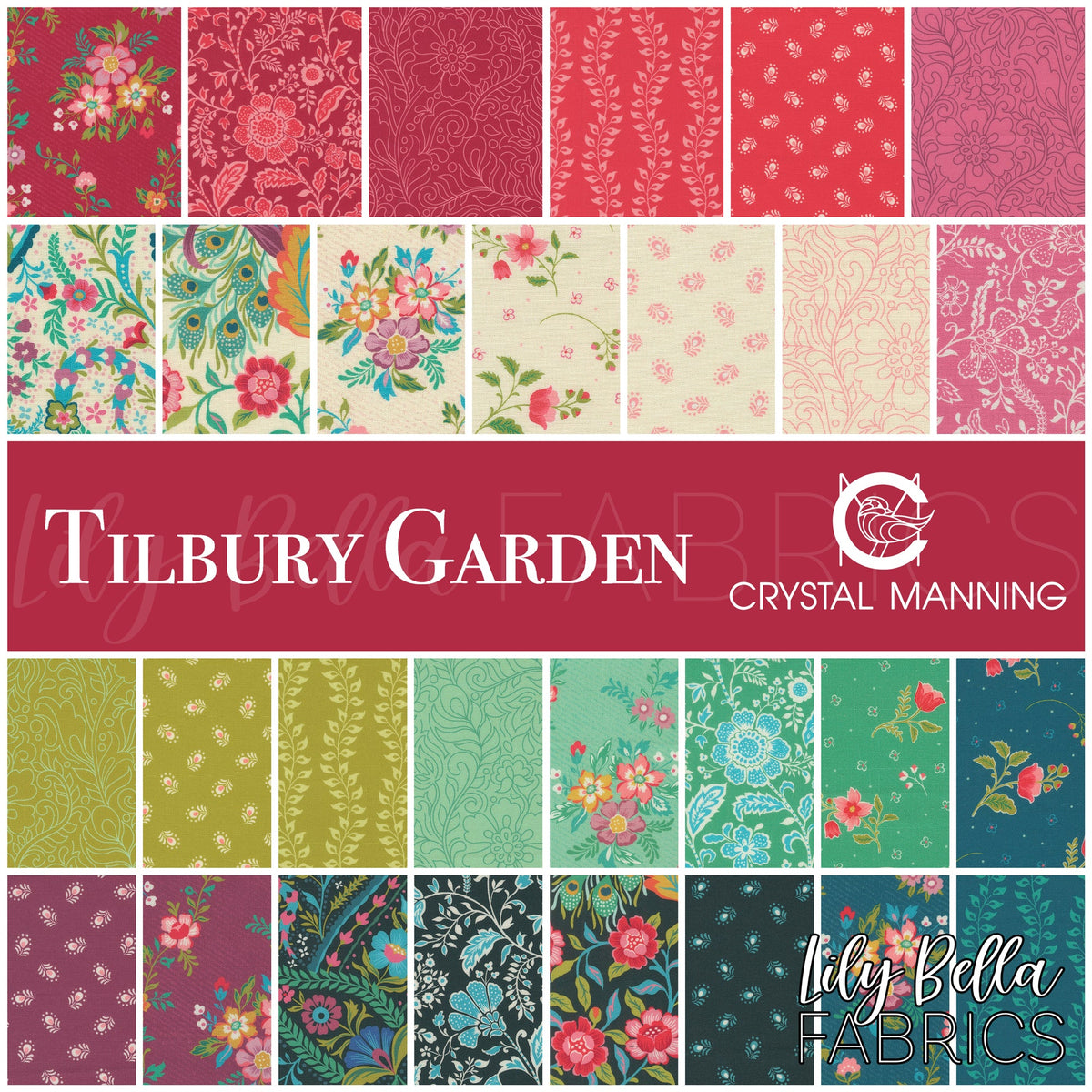Tilbury Garden Fabric Collection by Crystal Manning for Moda at Lily Bella Fabrics