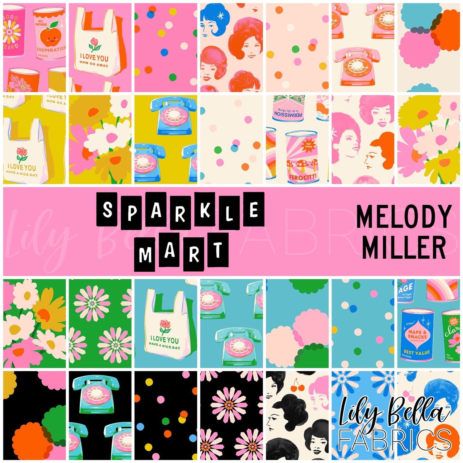Sparkle Mart Fabric Collection by Melody Miller for Ruby Star Society at Lily Bella Fabrics