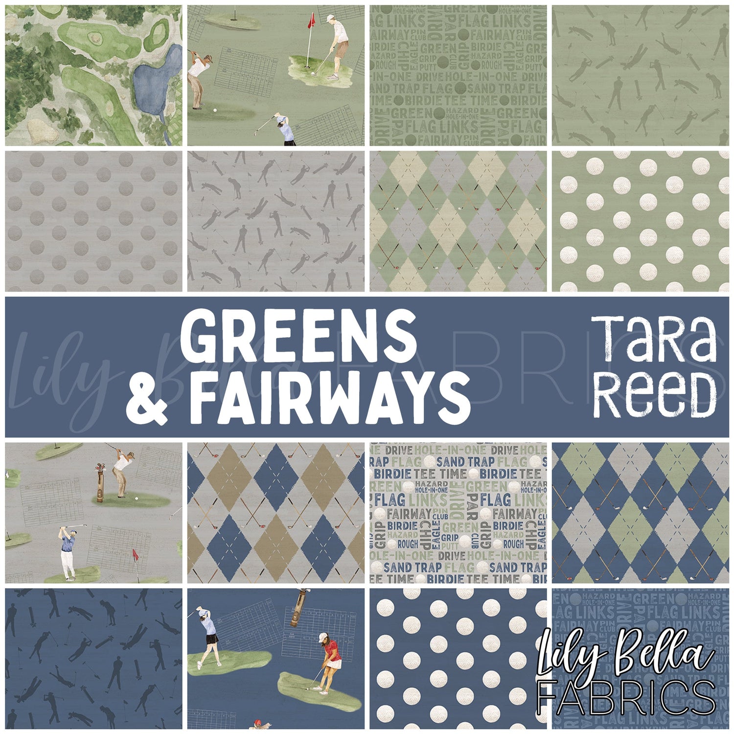 Greens and Fairways Fabric Collection by Tara Reed for Riley Blake Designs at Lily Bella Fabrics