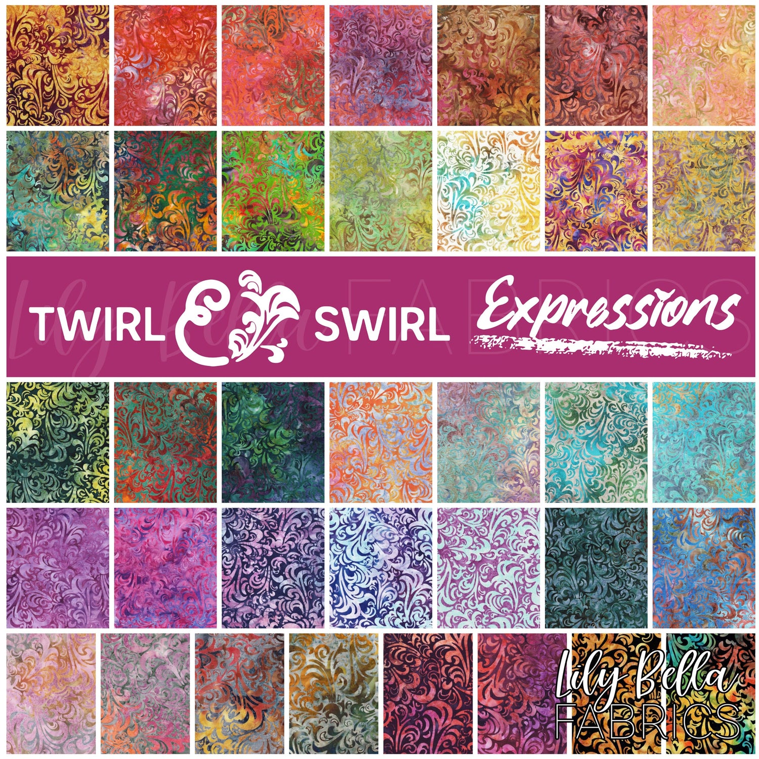 Twirl and Swirl Elementals Expressions Batiks Fabric Collection by Riley Blake Designs at Lily Bella Fabrics
