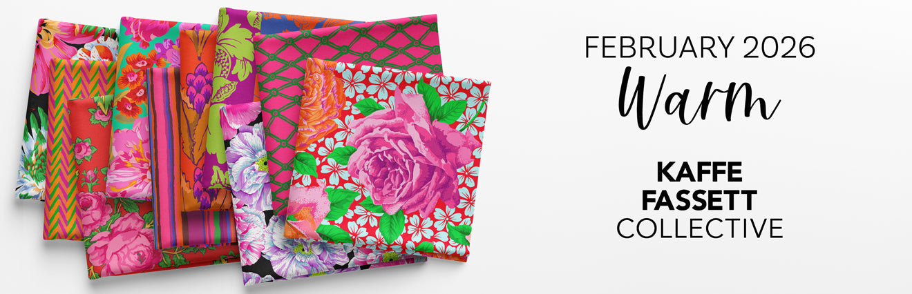 Warm - February 2026 Fabric Collection by Kaffe Fassett Collective for FreeSpirit at Lily Bella Fabrics