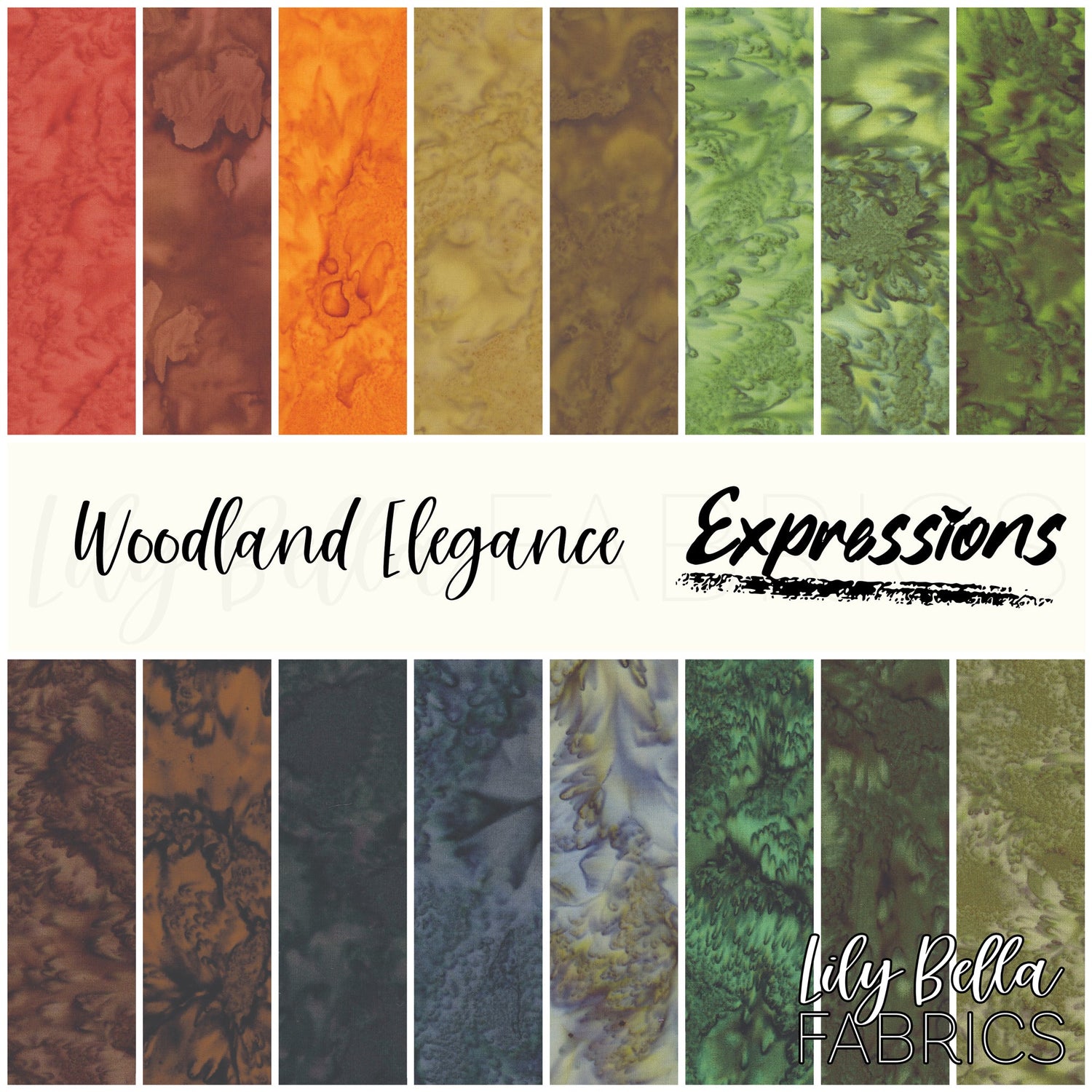 Woodland Elegance Expressions Batiks Hand-Dyes Fabric Collection by Riley Blake Designs at Lily Bella Fabrics