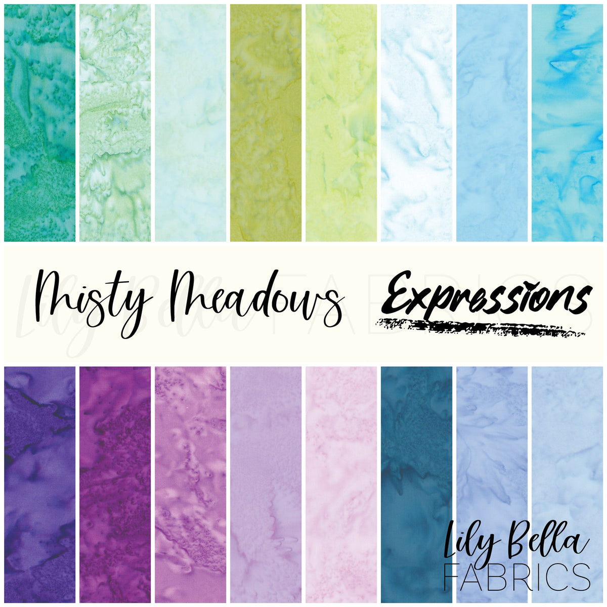 Misty Meadows Expressions Batiks Hand-Dyes Fabric Collection by Riley Blake Designs at Lily Bella Fabrics