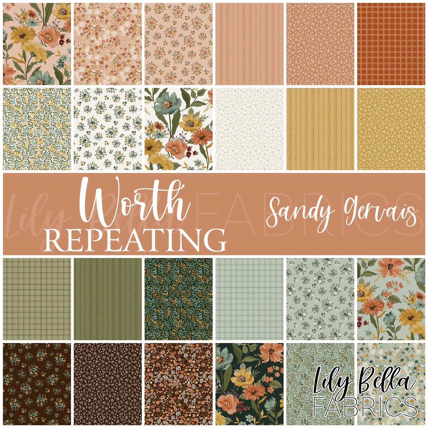 Worth Repeating Fabric Collection by Sandy Gervais for Riley Blake Designs at Lily Bella Fabrics