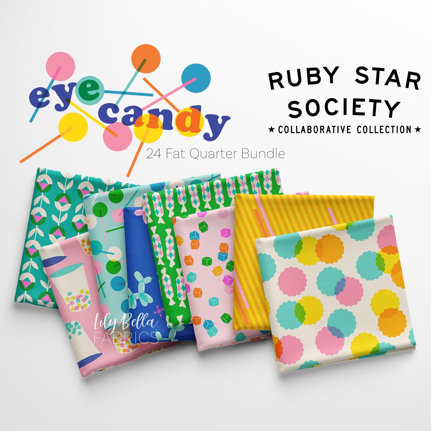 Eye Candy Fat Quarter Bundle (24 pcs) by Ruby Star Society Collaborative for Ruby Star Society