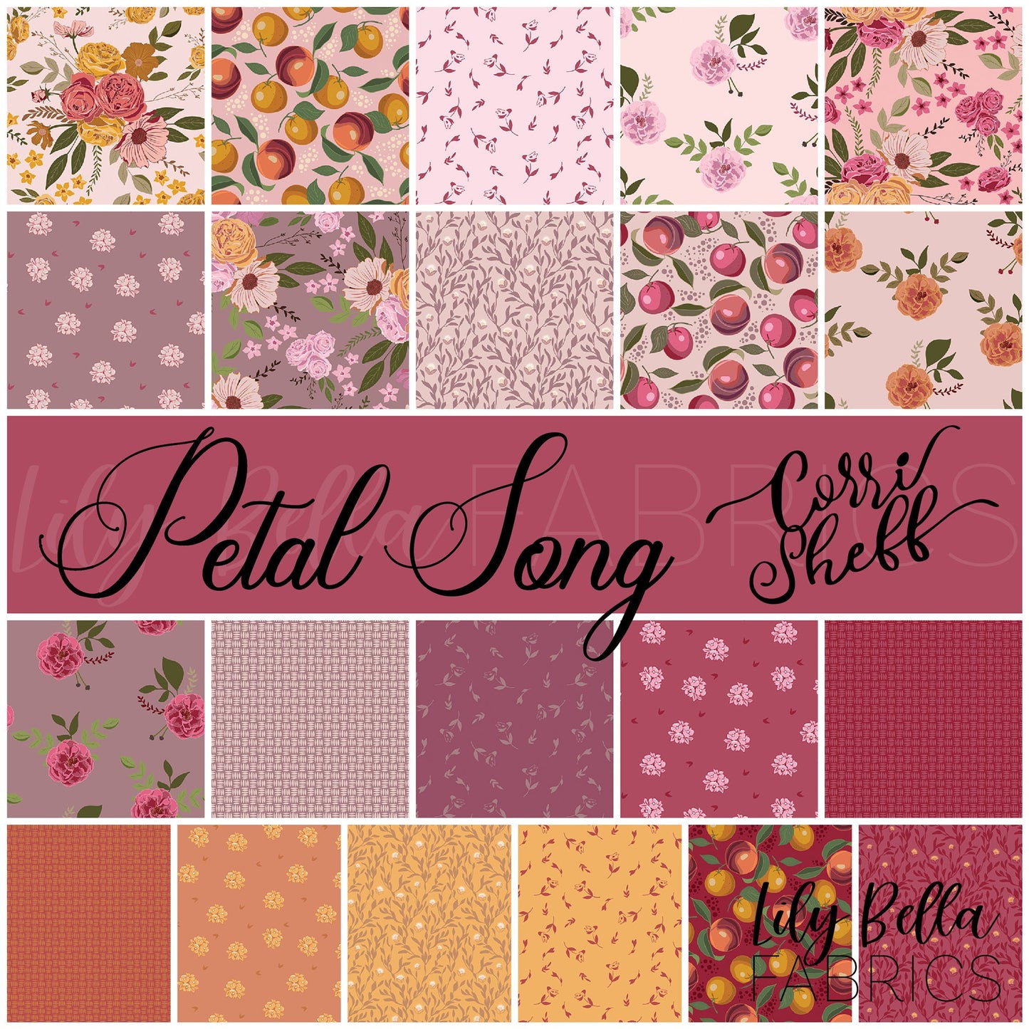 Petal Song Rolie Polie (40 pcs) by Corri Sheff for Riley Blake