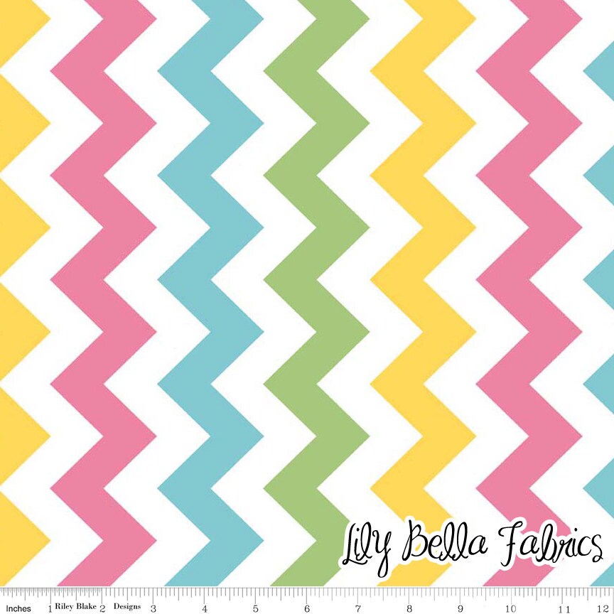 Medium Chevron in Girl - 1/2 Yard - Chevron Cottons by The RBD Designers for Riley Blake