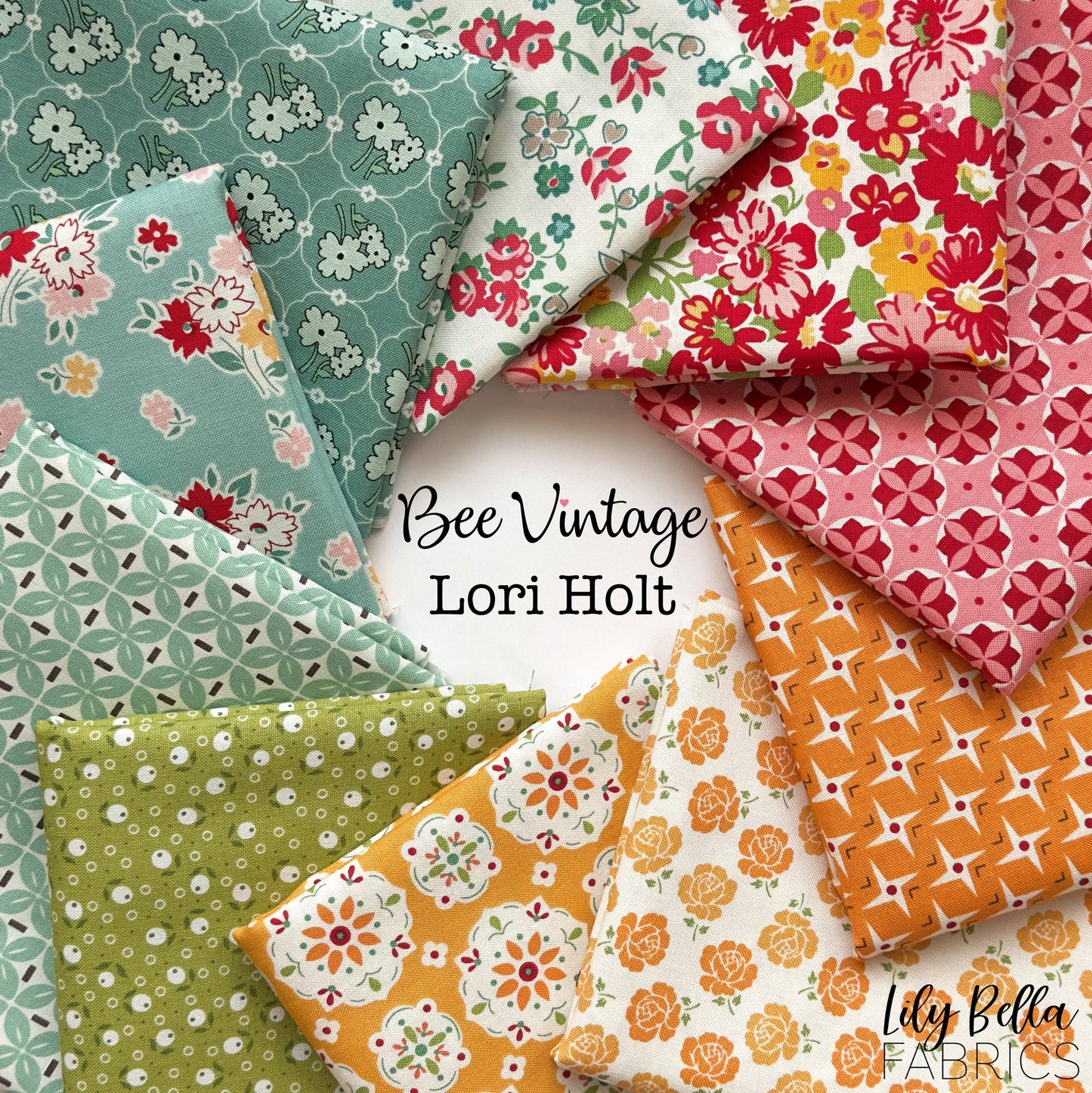 Bee Vintage Half Yard Bundle (10 pcs) by Lori Holt for Riley Blake