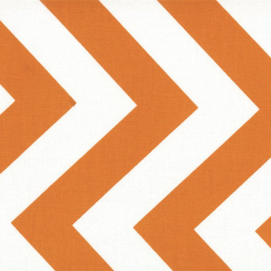 Zig Zag in Tangerine - 1/2 Yard - Half Moon Modern by Moda House Designer for Moda