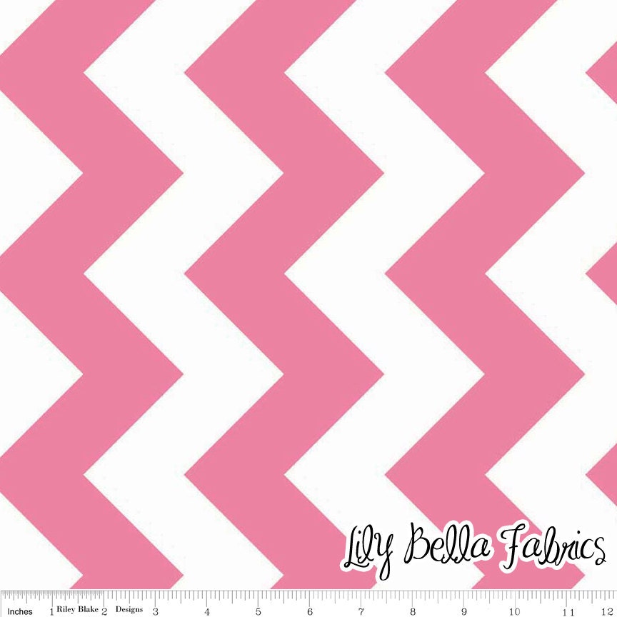 Large Chevron in Hot Pink - 1/2 Yard - Chevron Cottons by The RBD Designers for Riley Blake