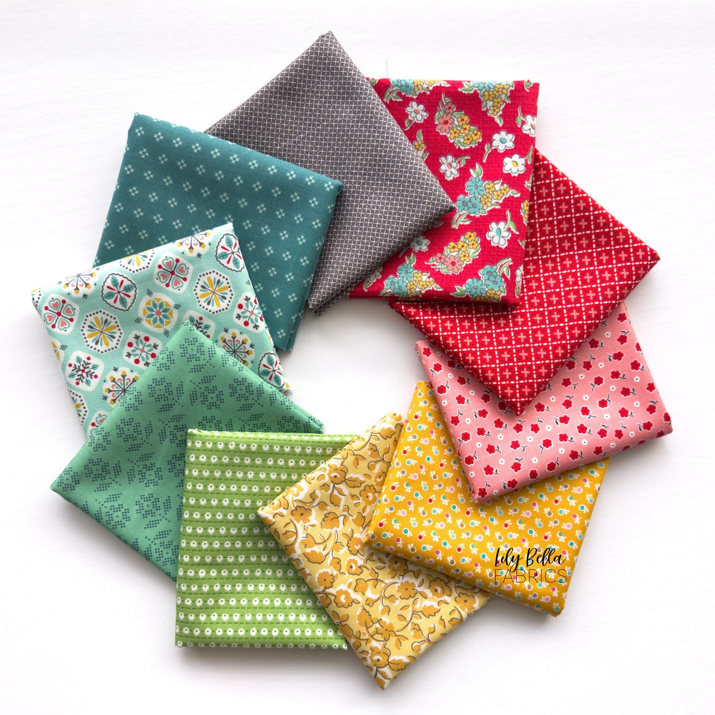 Stitch Fat Eighth Bundle (10 pcs) by Lori Holt for Riley Blake