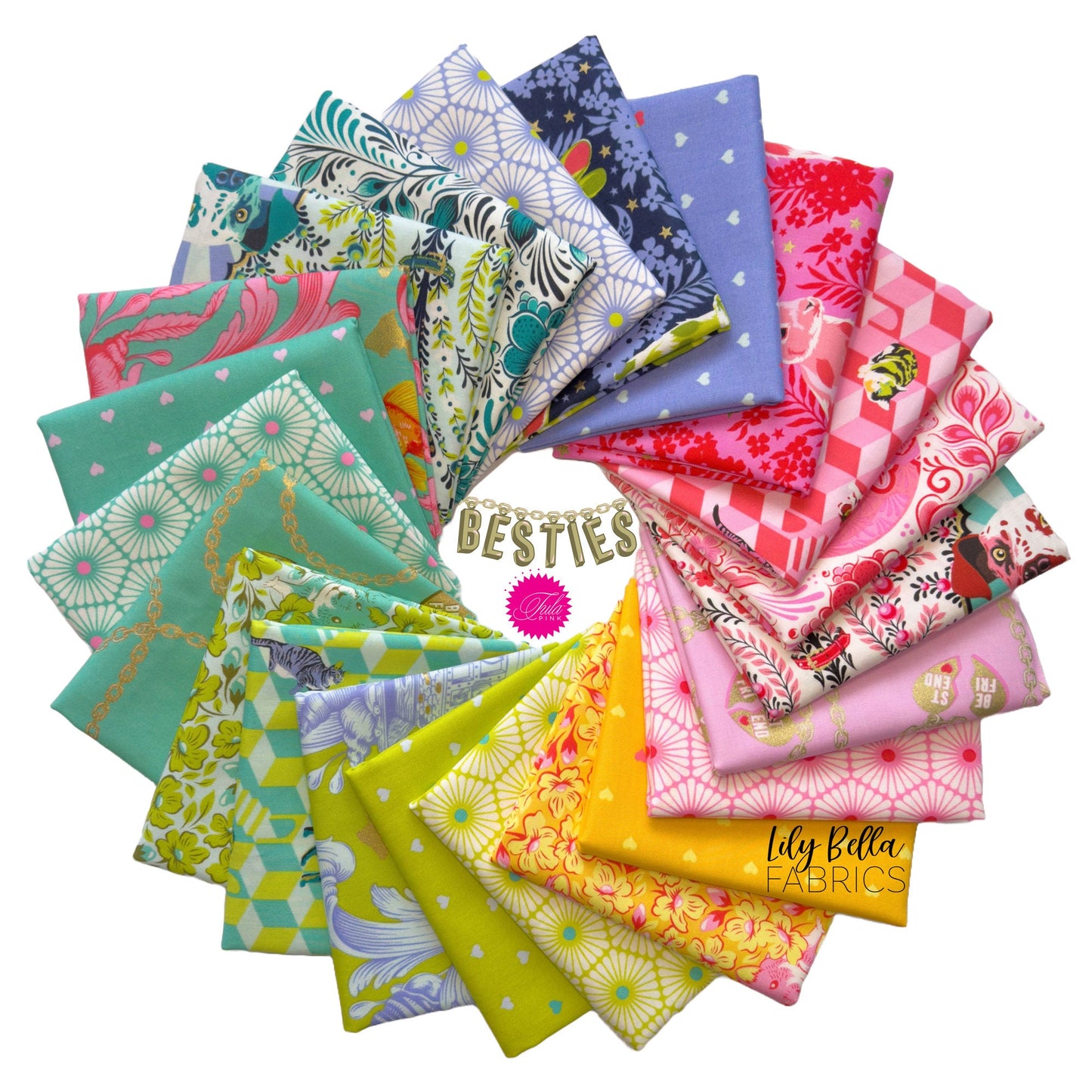 Besties Fat Quarter Bundle (22 pcs) by Tula Pink for FreeSpirit