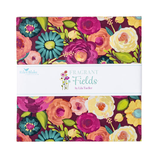 Fragrant Fields 10 Inch Stacker (42 pcs) by Lila Tueller for Riley Blake